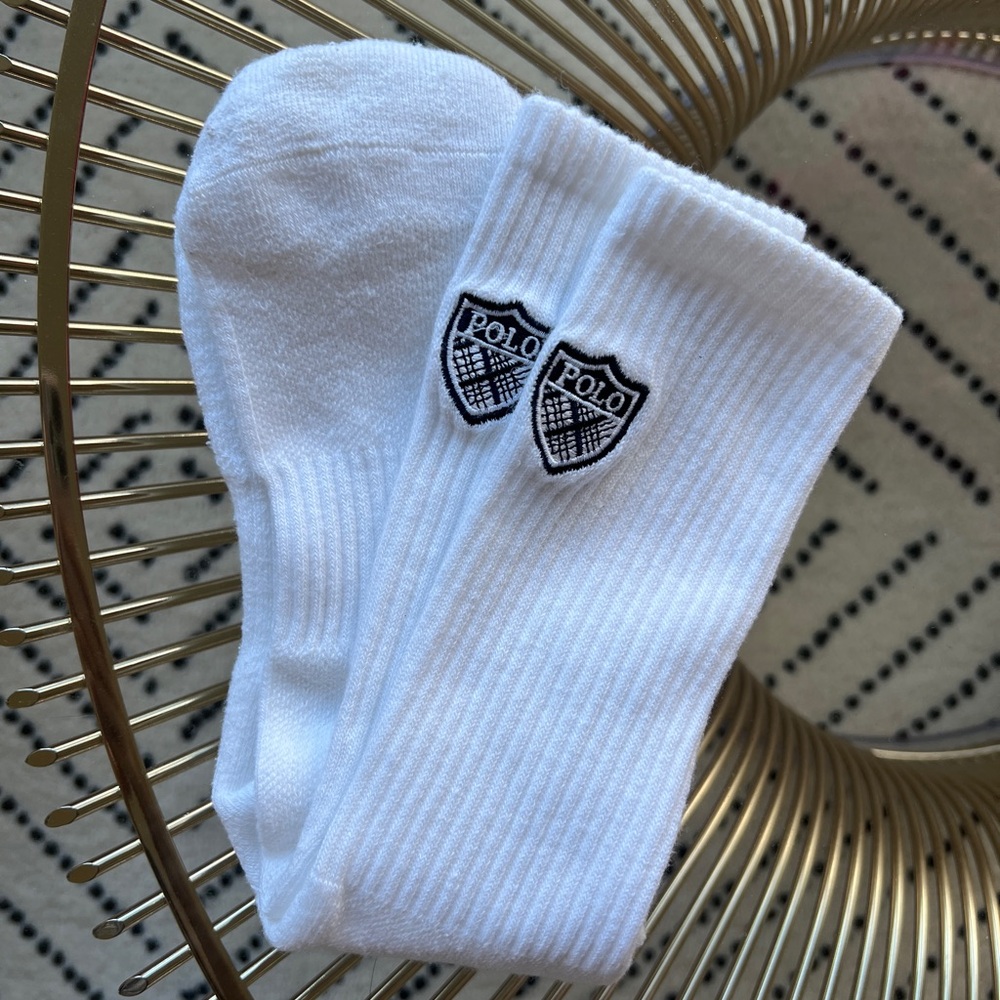 Polo by Ralph Lauren White Athletic Socks